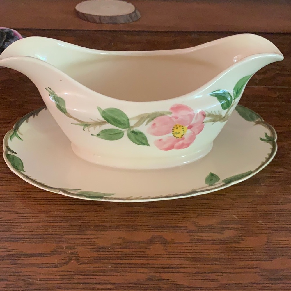 Franciscan gravy boat pattern desert rose vintage